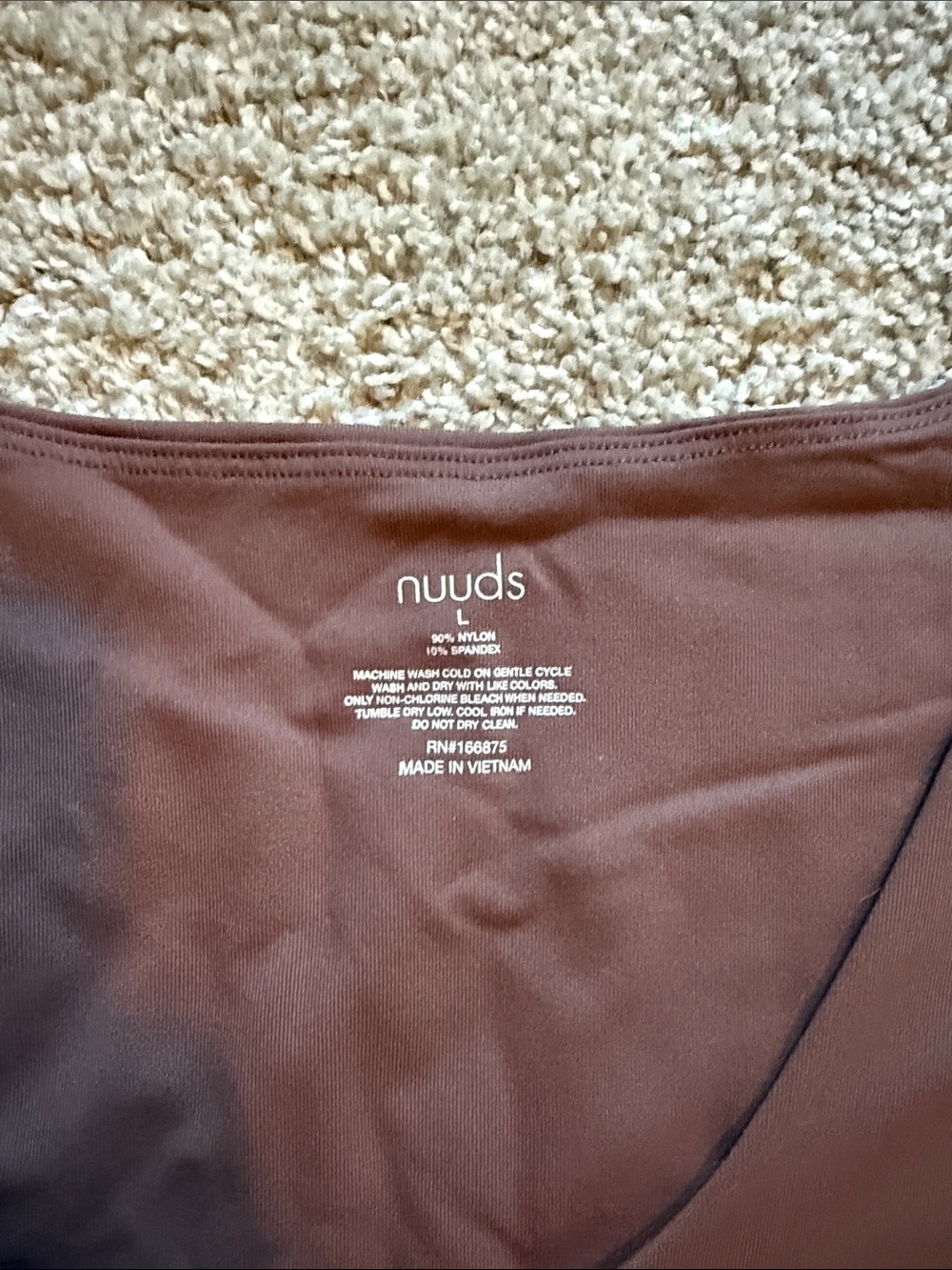 nuuds Long Sleeve Scoop Neck Chocolate Brown Bodysuit - Picture 2 of 4